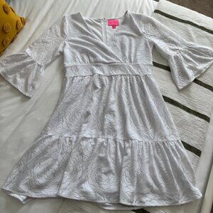 Lilly Pulitzer Cecelia Dress Resort White Bungalow Blossom